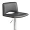 Armen Living Thierry Adjustable Swivel Gray Faux Leather with Walnut Back and Chrome Bar Stool LCTHBAWAGR - alternate 4